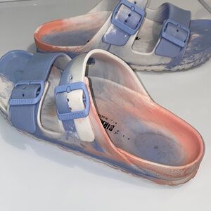Birkenstock Blue and White EVA Sandals